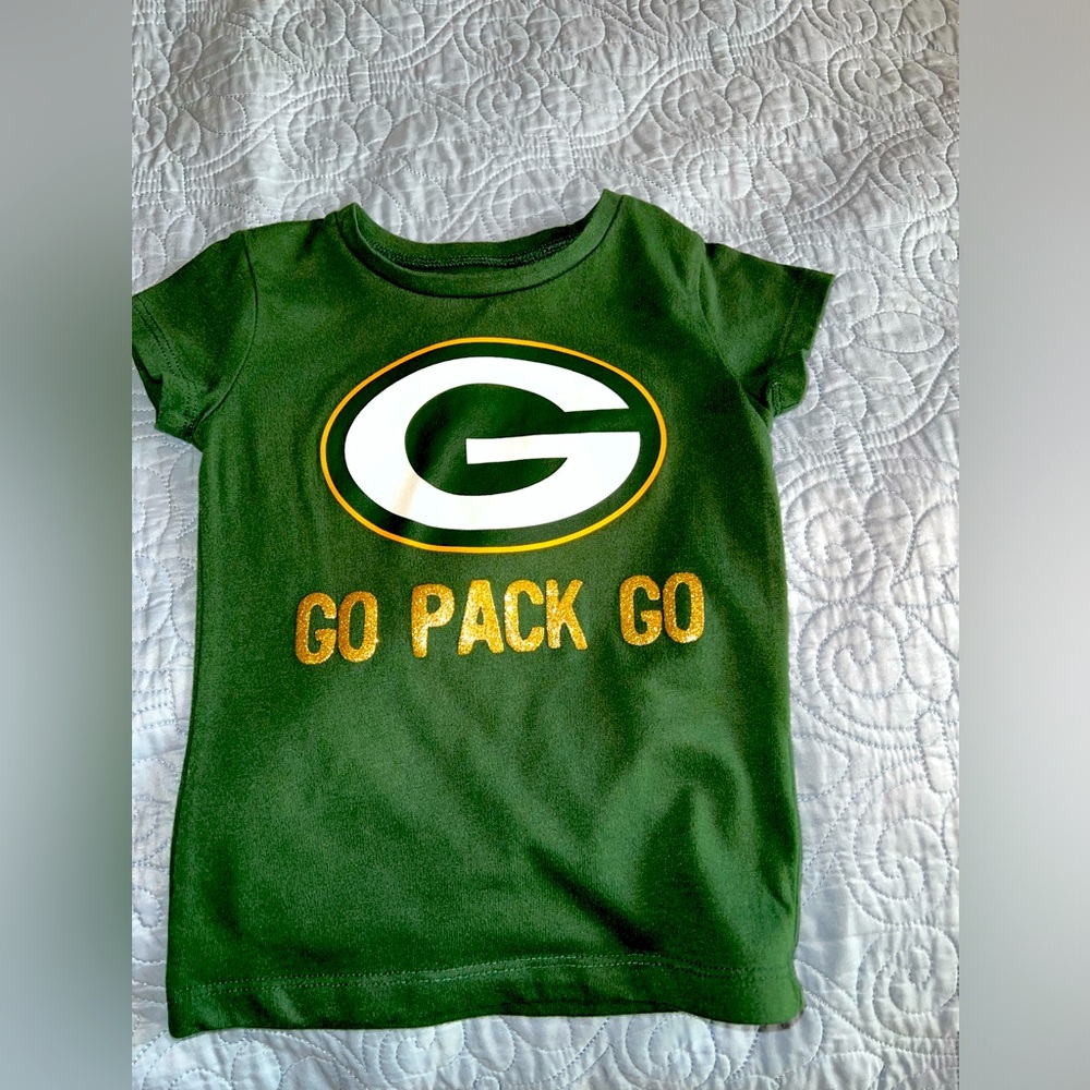 NFL Green and Gold Kids Short Sleeve Tee